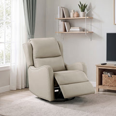 Regent Beige Swivel Glider Reclining Chair - Ornate Home