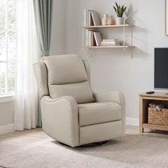 Regent Beige Swivel Glider Reclining Chair - Ornate Home
