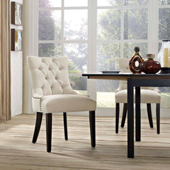 Regent Beige Tufted Fabric Dining Chair - Ornate Home