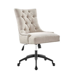 Regent Black/Beige Tufted Fabric Office Chair - Ornate Home