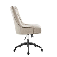 Regent Black/Beige Tufted Fabric Office Chair - Ornate Home