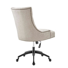 Regent Black/Beige Tufted Fabric Office Chair - Ornate Home
