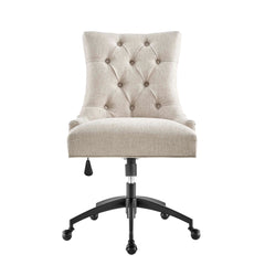 Regent Black/Beige Tufted Fabric Office Chair - Ornate Home