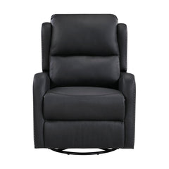 Regent Black Swivel Glider Reclining Chair - Ornate Home