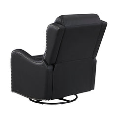 Regent Black Swivel Glider Reclining Chair - Ornate Home