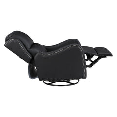 Regent Black Swivel Glider Reclining Chair - Ornate Home
