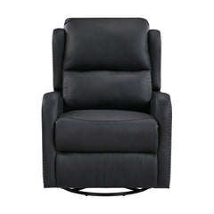 Regent Black Swivel Glider Reclining Chair - Ornate Home