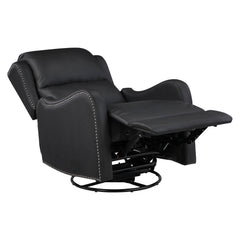 Regent Black Swivel Glider Reclining Chair - Ornate Home