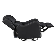 Regent Black Swivel Glider Reclining Chair - Ornate Home
