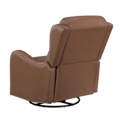 Regent Brown Swivel Glider Reclining Chair - Ornate Home
