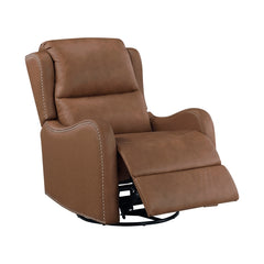 Regent Brown Swivel Glider Reclining Chair - Ornate Home