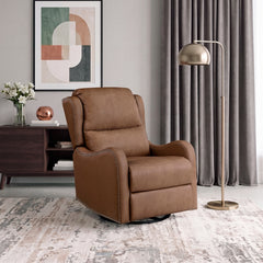 Regent Brown Swivel Glider Reclining Chair - Ornate Home