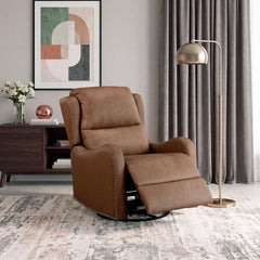 Regent Brown Swivel Glider Reclining Chair - Ornate Home