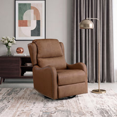 Regent Brown Swivel Glider Reclining Chair - Ornate Home