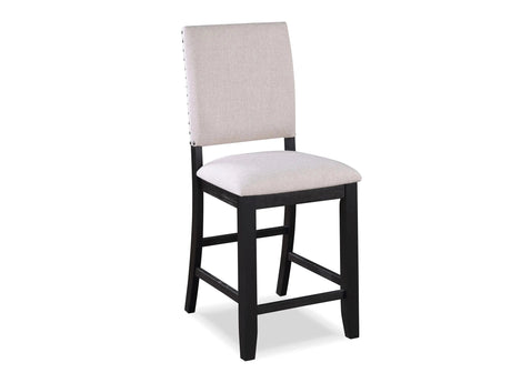 Regent Charcoal Black Counter Height Dining Chair (Set of 2) - Ornate Home