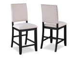 Regent Charcoal Black Counter Height Dining Chair (Set of 2) - Ornate Home