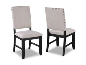 Regent Charcoal Black Dining Room Chairs (Set of 2) - Ornate Home