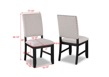 Regent Charcoal Black Dining Room Chairs (Set of 2) - Ornate Home