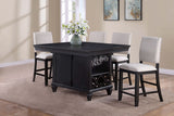 Regent Charcoal Black Rectangle Counter Height Dining Table - Ornate Home