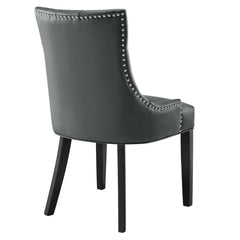 Regent Gray Tufted Vegan Leather Dining Chair - Ornate Home