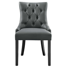Regent Gray Tufted Vegan Leather Dining Chair - Ornate Home