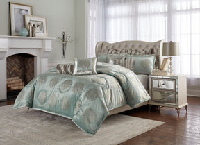 Regent Ice Blue Comforter Set - Ornate Home