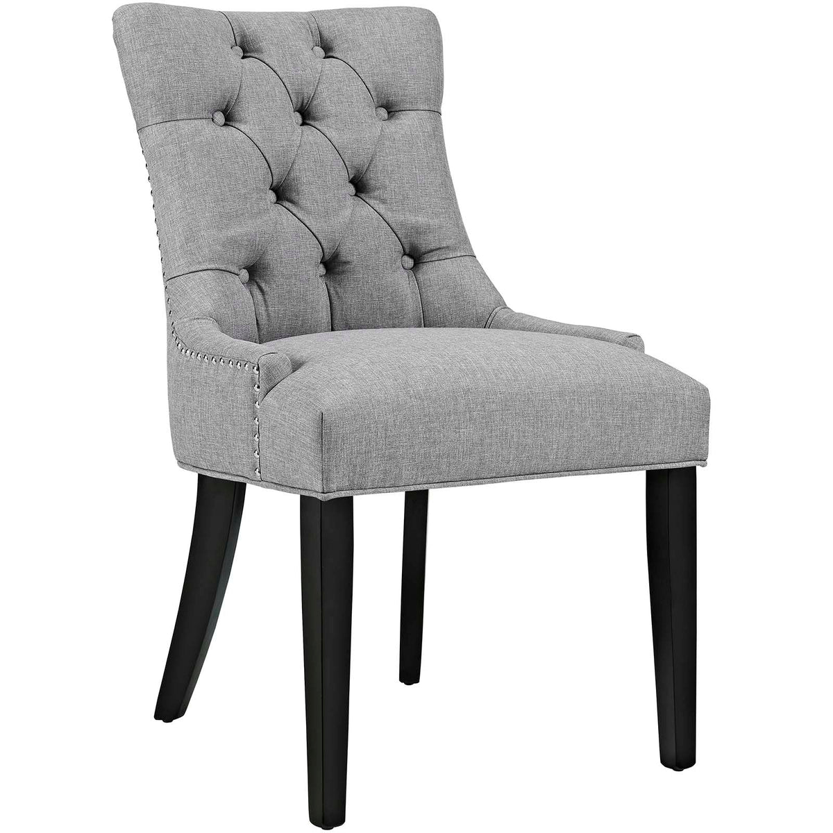 Regent Light Gray Tufted Fabric Dining Chair - Ornate Home