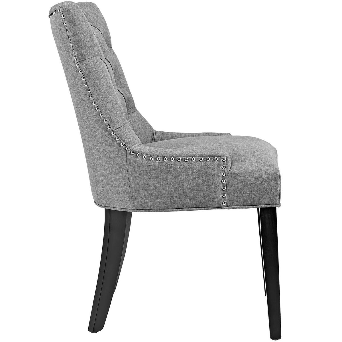 Regent Light Gray Tufted Fabric Dining Chair - Ornate Home