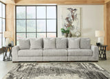 Regent Park Pewter 3pc Sectional Sofa (Online Special Price) - Ornate Home