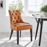 Regent Tan Tufted Vegan Leather Dining Chair - Ornate Home