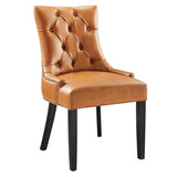 Regent Tan Tufted Vegan Leather Dining Chair - Ornate Home