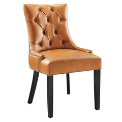 Regent Tan Tufted Vegan Leather Dining Chair - Ornate Home