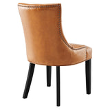 Regent Tan Tufted Vegan Leather Dining Chair - Ornate Home