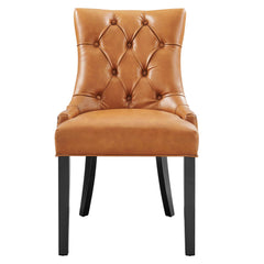Regent Tan Tufted Vegan Leather Dining Chair - Ornate Home