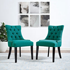 Regent Teal Tufted Fabric Dining Chair - Ornate Home