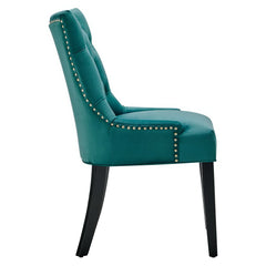 Regent Teal Tufted Performance Velvet Dining Side Chairs (Set of 2) - Ornate Home