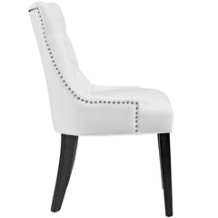 Regent White Tufted Vegan Leather Dining Chair - Ornate Home