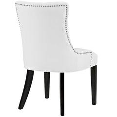 Regent White Tufted Vegan Leather Dining Chair - Ornate Home