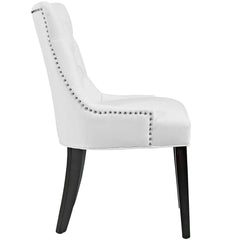 Regent White Vinyl Dining Side Chair (Set of 2) - Ornate Home