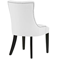 Regent White Vinyl Dining Side Chair (Set of 2) - Ornate Home