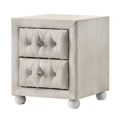 Reggie Beige Nightstand - Ornate Home