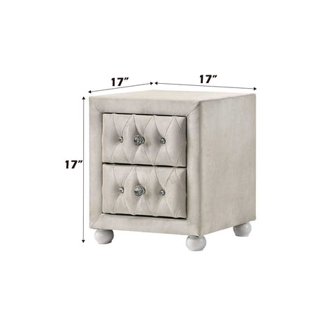 Reggie Beige Nightstand - Ornate Home