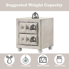 Reggie Beige Nightstand - Ornate Home