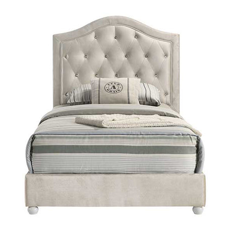 Reggie Beige Twin Bed - Ornate Home