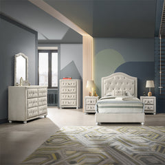 Reggie Beige Twin Bed - Ornate Home