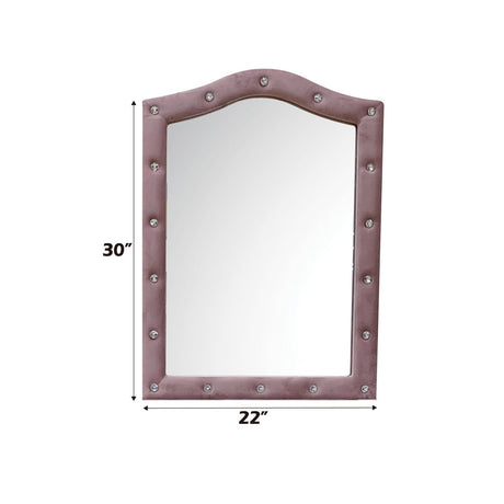 Reggie Pink Fabric Mirror - Ornate Home