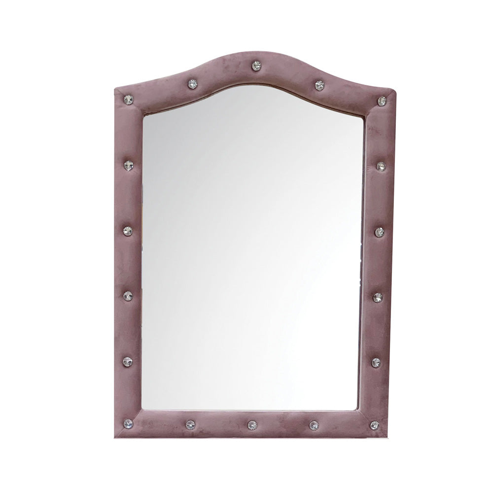 Reggie Pink Fabric Mirror - Ornate Home