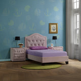 Reggie Pink Fabric Twin Bed - Ornate Home