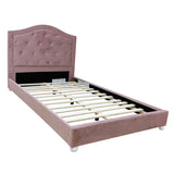 Reggie Pink Fabric Twin Bed - Ornate Home