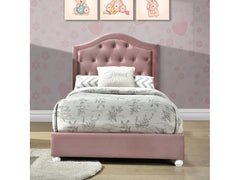 Reggie Pink Fabric Twin Bed - Ornate Home
